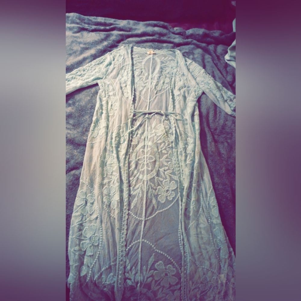 Elegant Lace Chemise in Light Blue For Sale!